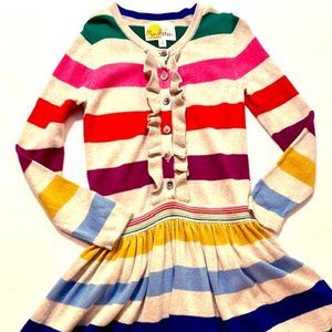 Girls L/S Rainbow Stripe Dress